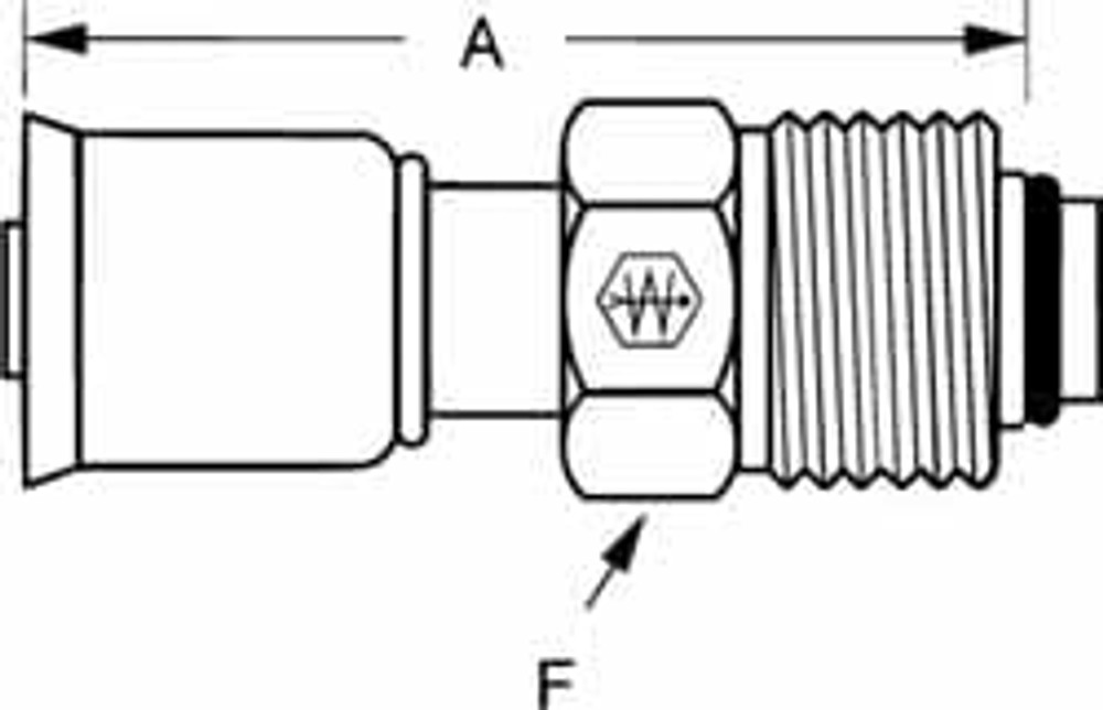 Eaton 75710E-Z12 Hydraulic Hose Bumped Male Swivel Fitting: 1-1/16-16