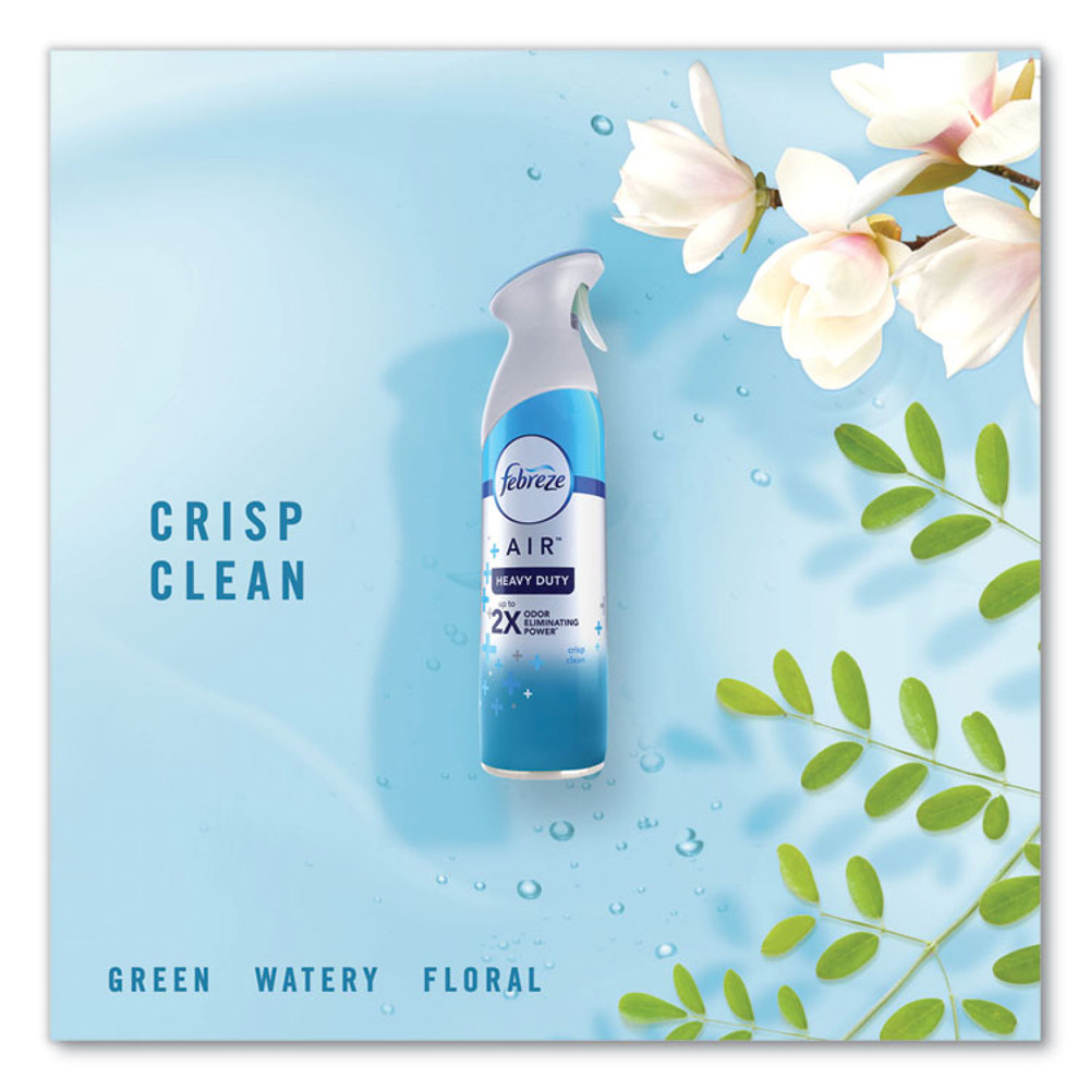 PROCTER & GAMBLE Febreze® 96257 AIR, Heavy Duty Crisp Clean, 8.8 oz Aerosol Spray, 6/Carton