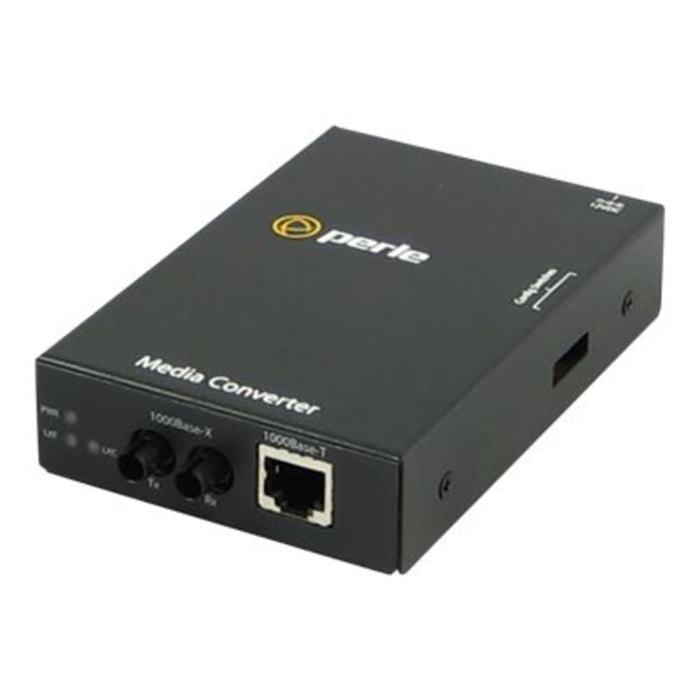 PERLE SYSTEMS Perle 05050114  S-1000-S2ST10 - Fiber media converter - GigE - 1000Base-LX, 1000Base-LH, 1000Base-T - RJ-45 / ST single-mode - up to 6.2 miles - 1310 nm