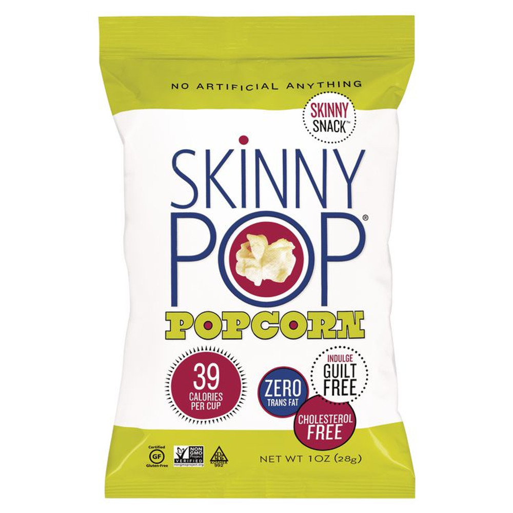 SKINNYPOP POPCORN 00408 Popcorn, Original, 1 oz Bag, 12/Carton