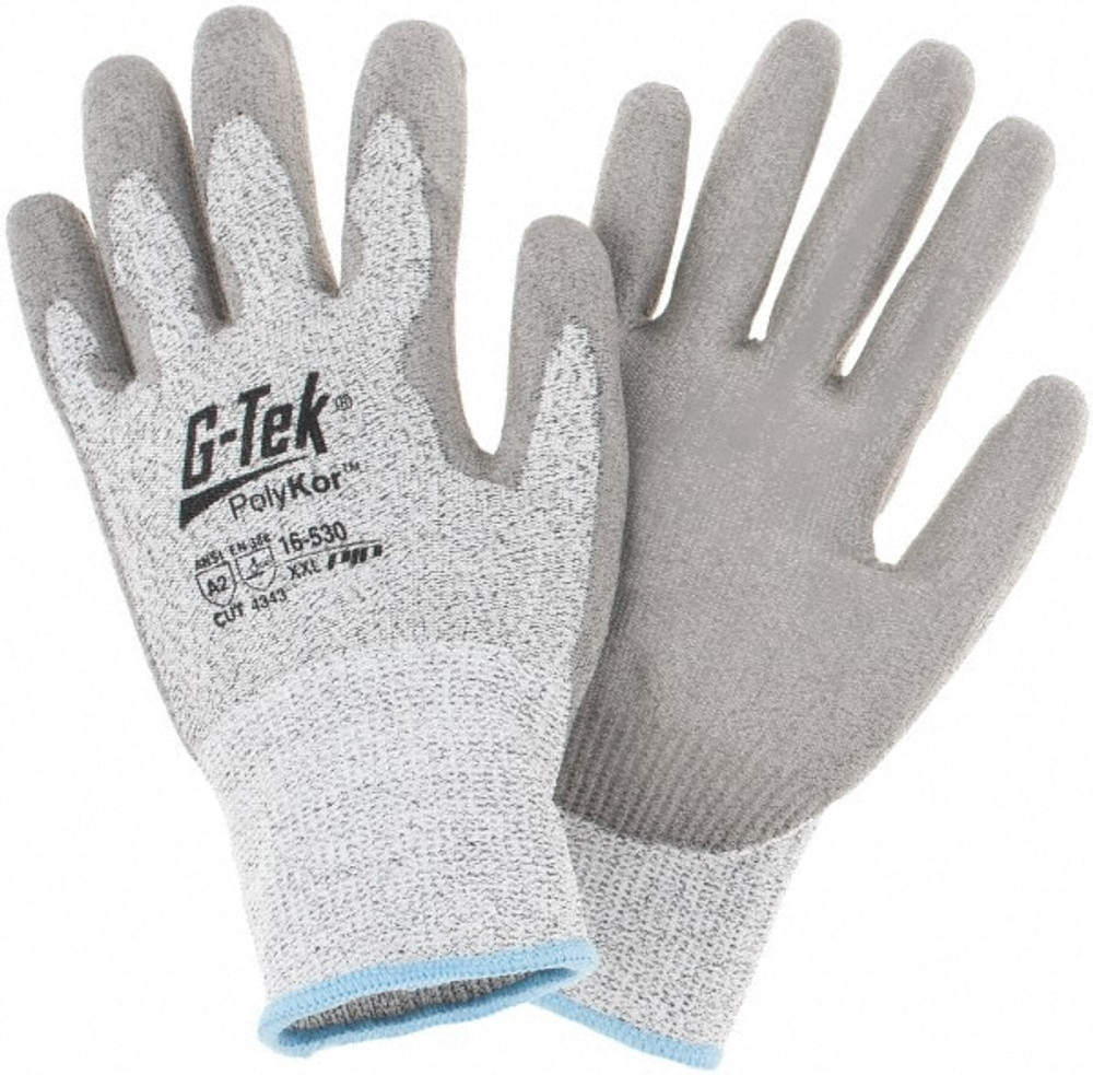 PIP 16-530/XXL Cut-Resistant Gloves: Size 2XL, ANSI Cut A2;A3, Polyurethane, Synthetic