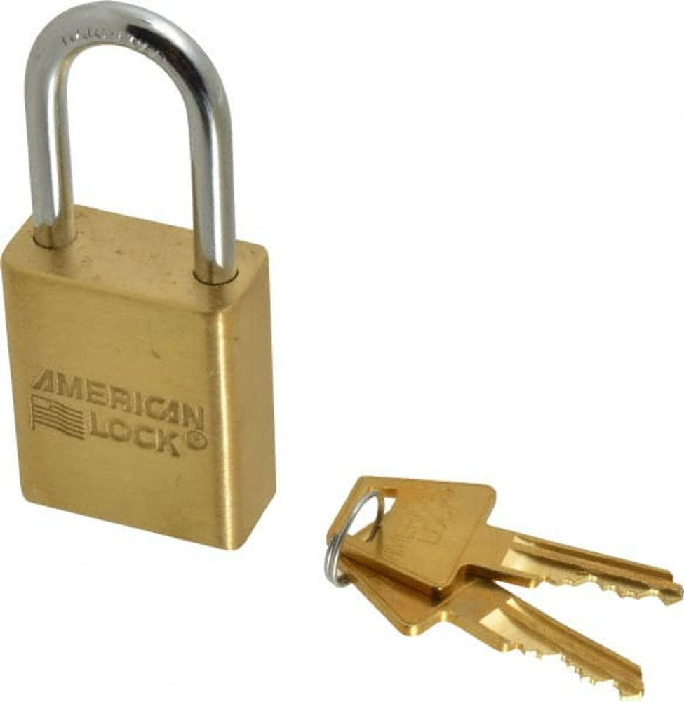 American Lock A5531KA-27548 Padlock: Brass & Steel, Keyed Alike, 1-1/2" Wide