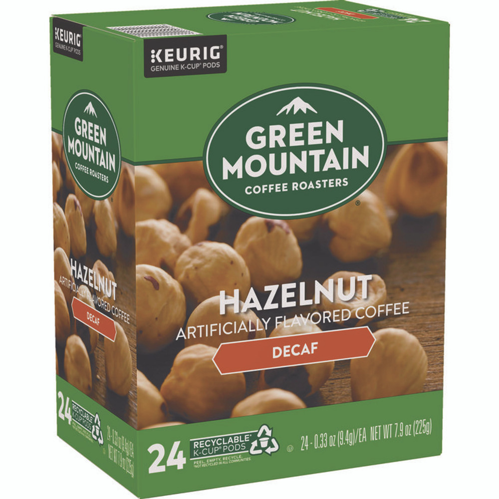 KEURIG DR PEPPER Green Mountain Coffee® 7792 Hazelnut Decaf Coffee K-Cups, 24/Box