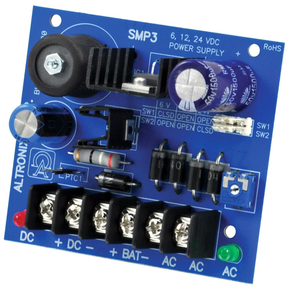 ALTRONIX CORPORATION Altronix SMP3  SMP3 Proprietary Power Supply - 6 V DC, 12 V DC, 24 V DC Output