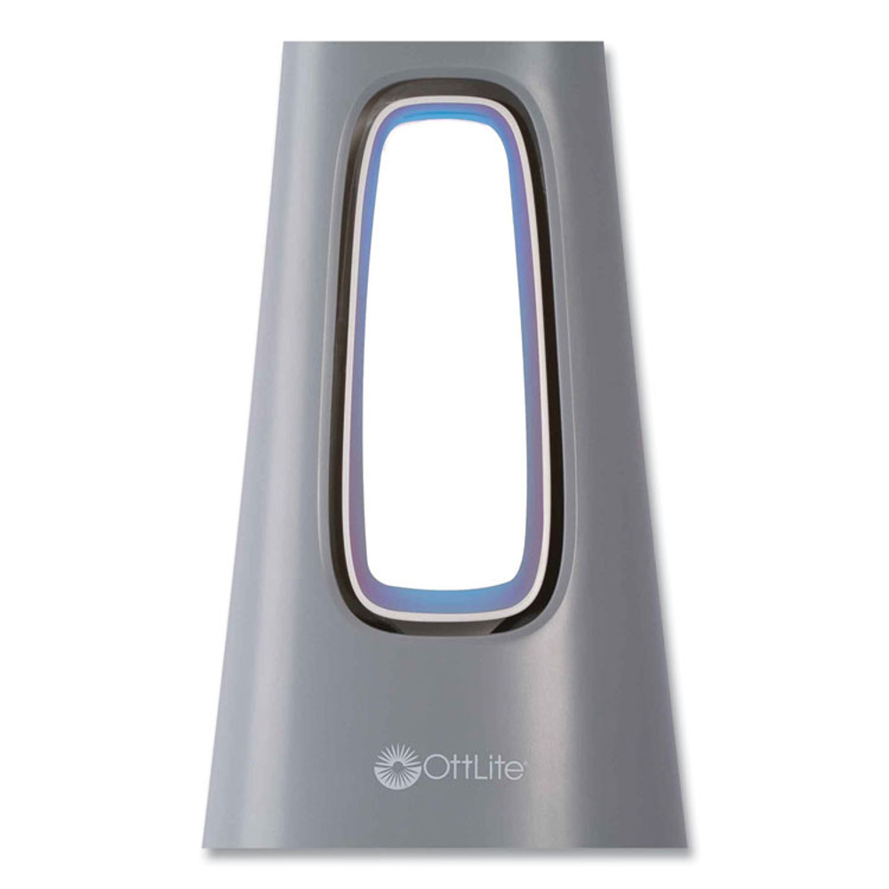 OTTLITE TECHNOLOGIES, INC F261G9SHPR Cool Breeze Fan Lamp, 15" to 26.5" High, Gray