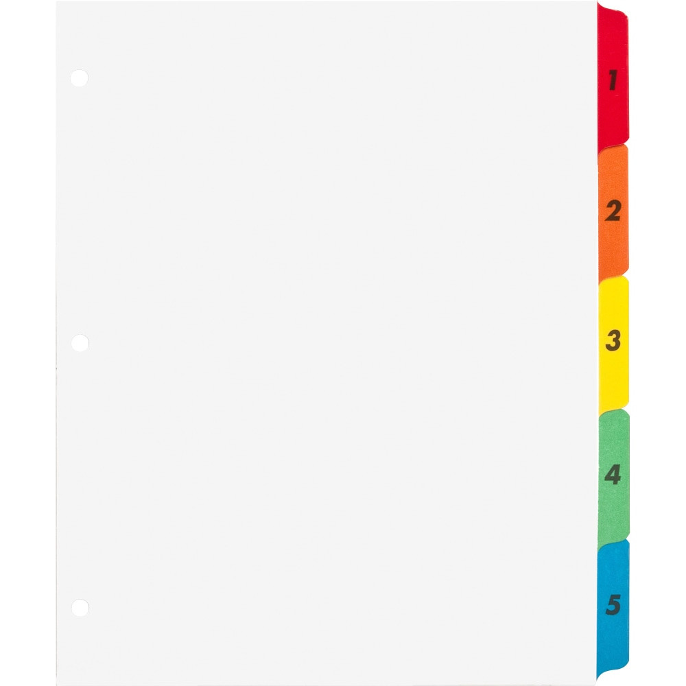 SP RICHARDS Sparco 21900  Quick Index Dividers With Table Of Contents Page, 1-5