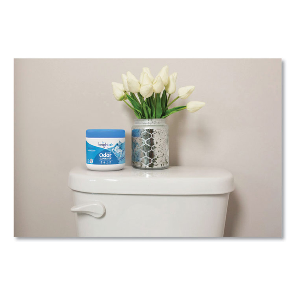 BRIGHT AIR 900090CT Super Odor Eliminator, Cool and Clean, Blue, 14 oz Jar, 6/Carton
