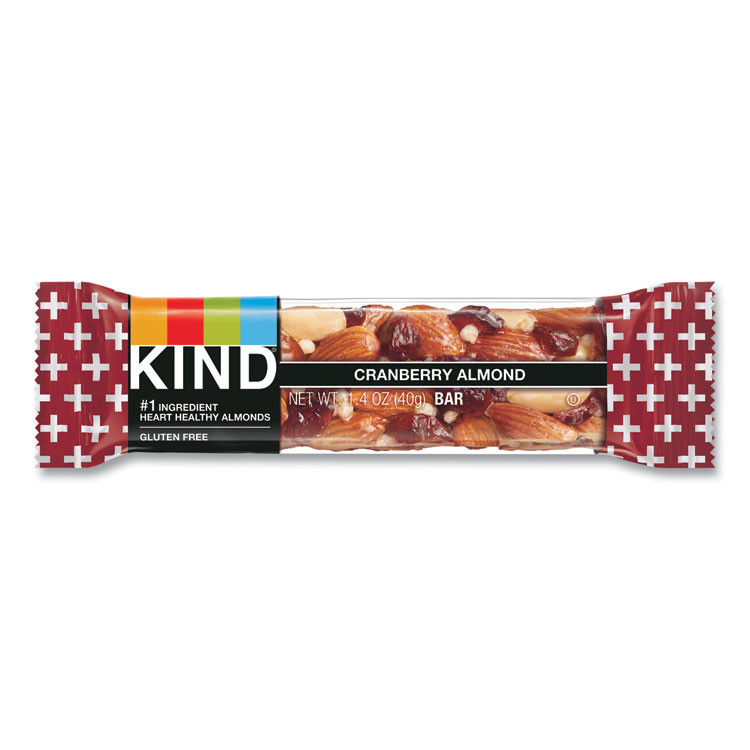 KIND LLC 17211 Plus Nutrition Boost Bar, Cranberry Almond and Antioxidants, 1.4 oz, 12/Box