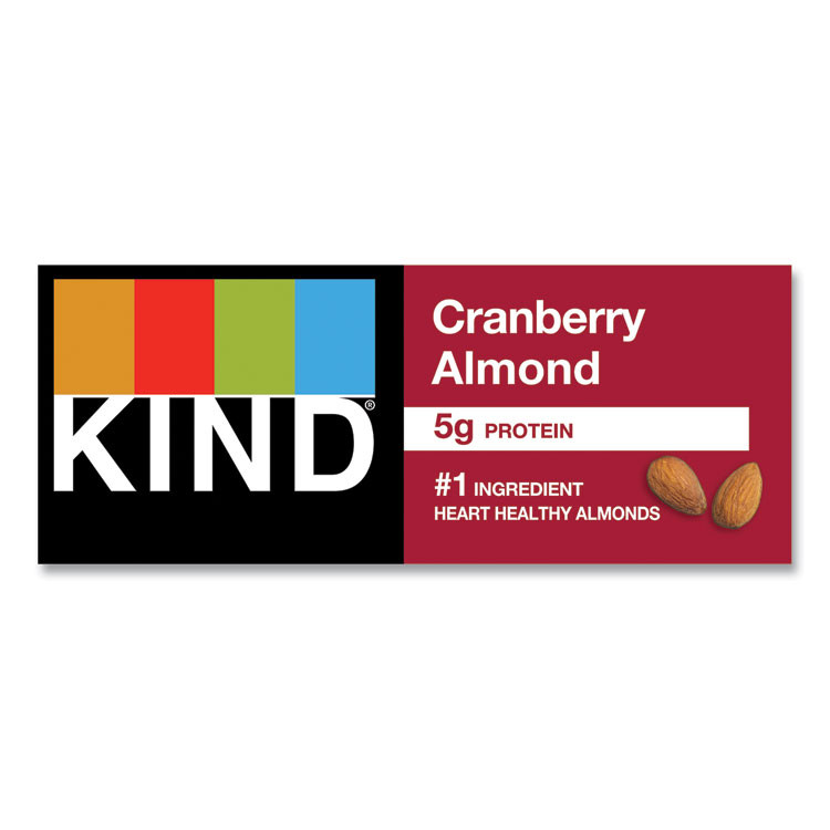 KIND LLC 17211 Plus Nutrition Boost Bar, Cranberry Almond and Antioxidants, 1.4 oz, 12/Box