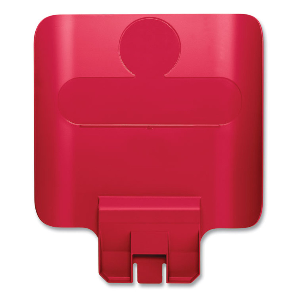 RUBBERMAID COMMERCIAL PROD. 2007905 Slim Jim Recycling Station Billboard, , Plastic, Red