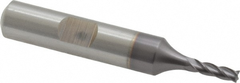 Cleveland C33240 Square End Mill: 1/8" Dia, 3/8" LOC, 4 Flutes, High Speed Steel