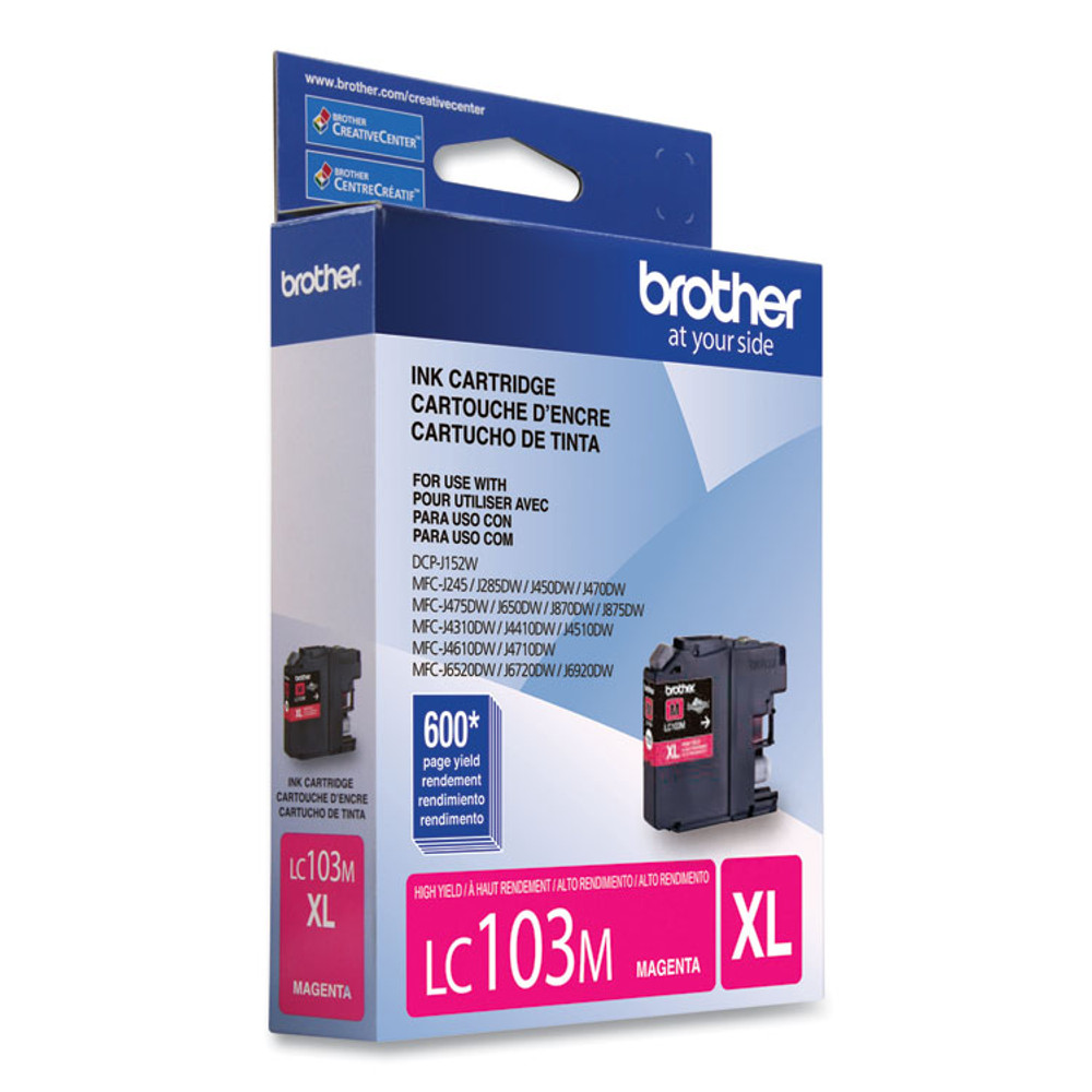 BROTHER INTL. CORP. LC103M LC103M Innobella High-Yield Ink, 600 Page-Yield, Magenta