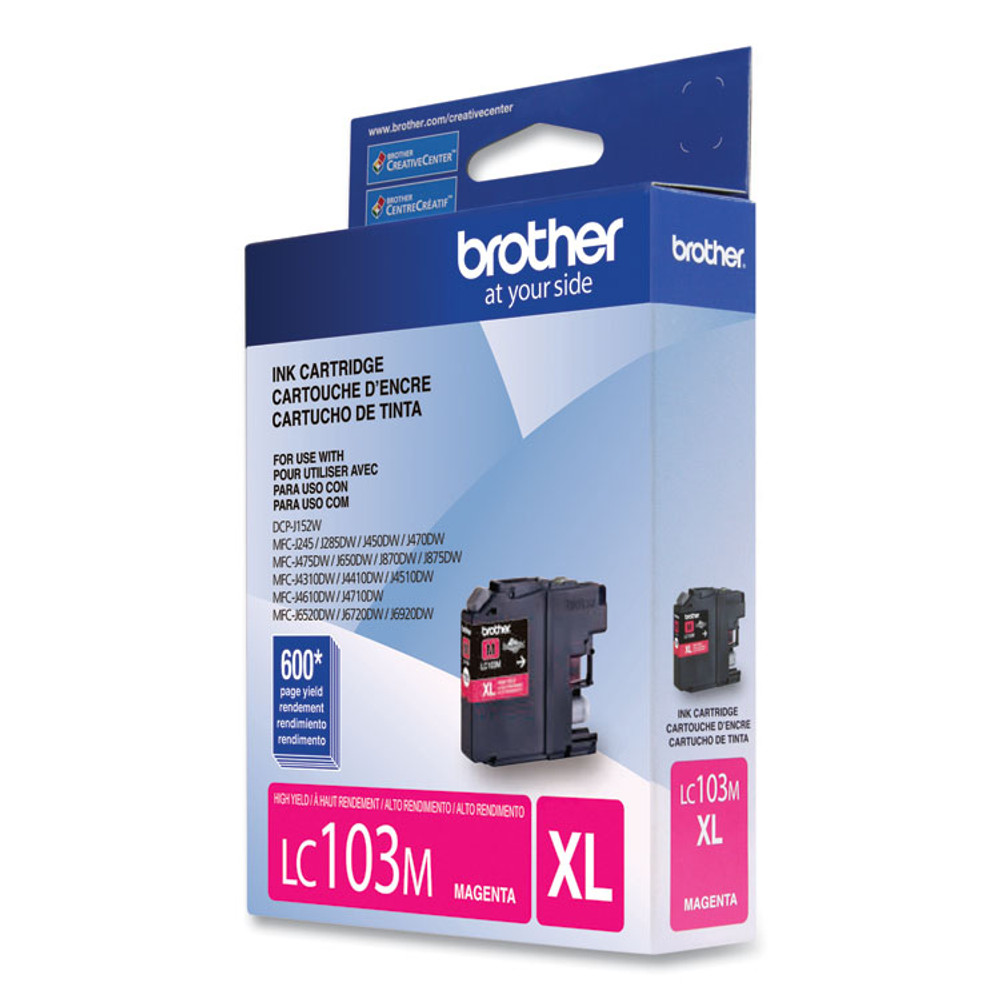 BROTHER INTL. CORP. LC103M LC103M Innobella High-Yield Ink, 600 Page-Yield, Magenta