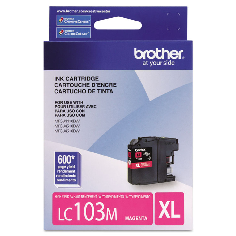 BROTHER INTL. CORP. LC103M LC103M Innobella High-Yield Ink, 600 Page-Yield, Magenta