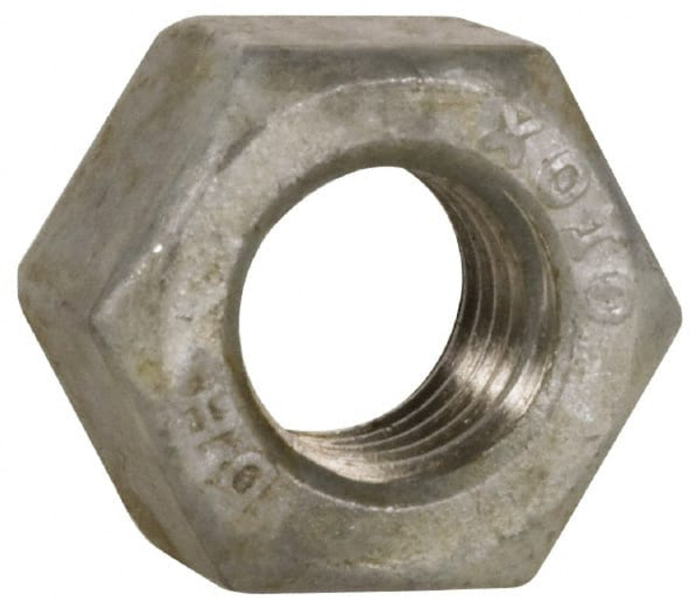 Value Collection HHNIDH200G Hex Nut: 2 - 4-1/2, A563 Grade DH Steel, Hot Dipped Galvanized Finish
