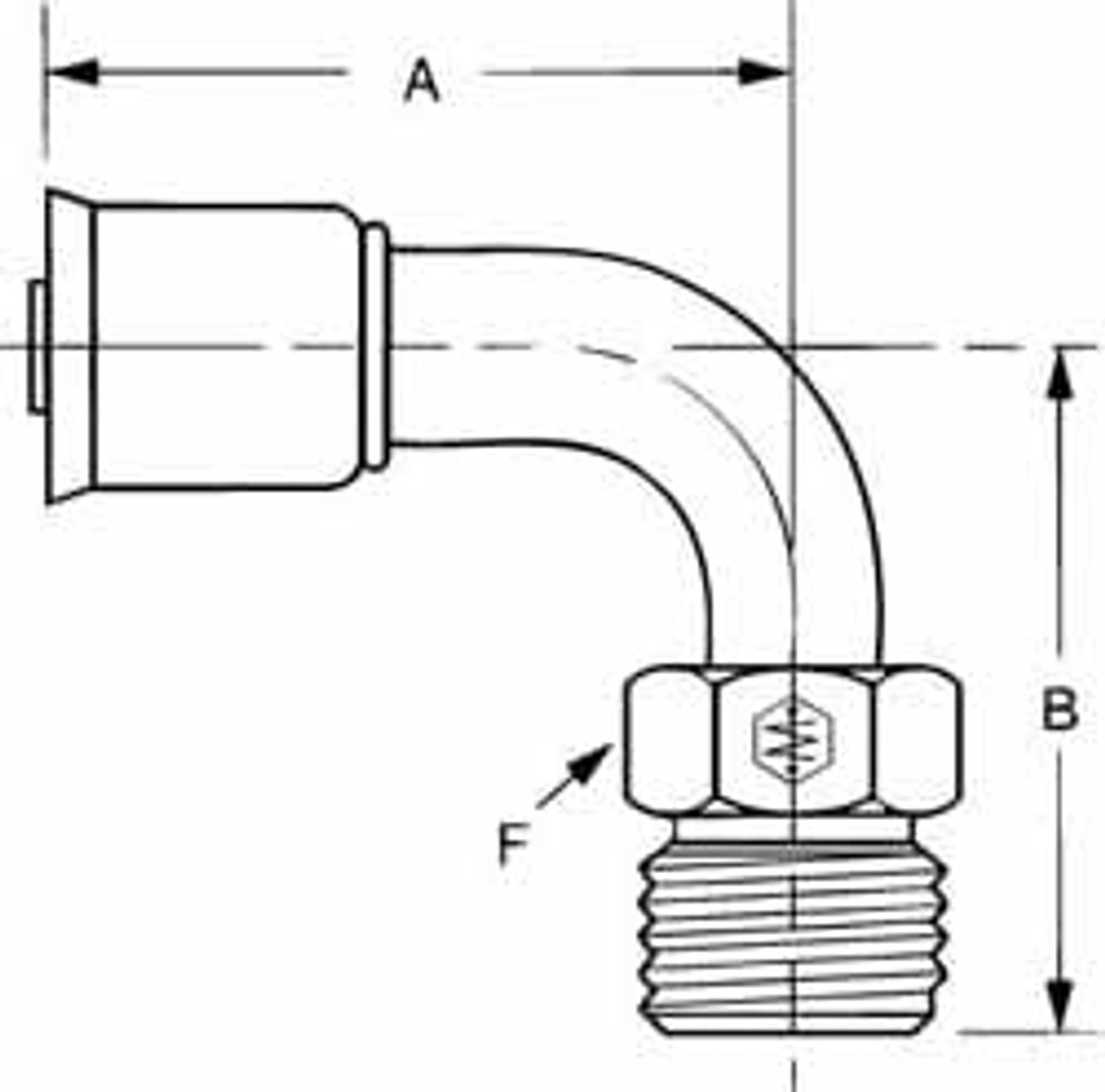 Eaton 75710E-W70 Hydraulic Hose Elbow: 7/8-14