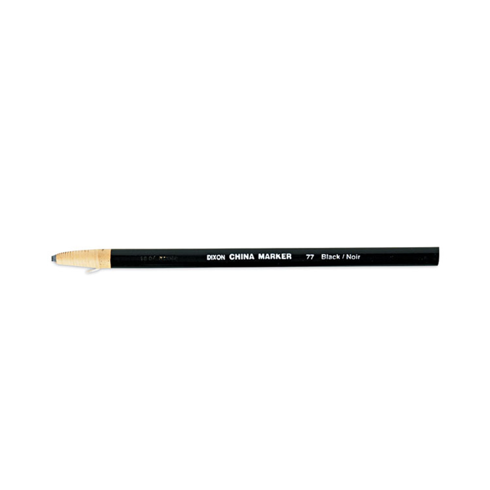 DIXON TICONDEROGA CO. 00077 China Marker, Black, Dozen