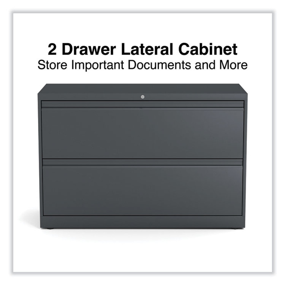 ALERA HLF4229CC Lateral File, 2 Legal/Letter-Size File Drawers, Charcoal, 42" x 18.63" x 28"