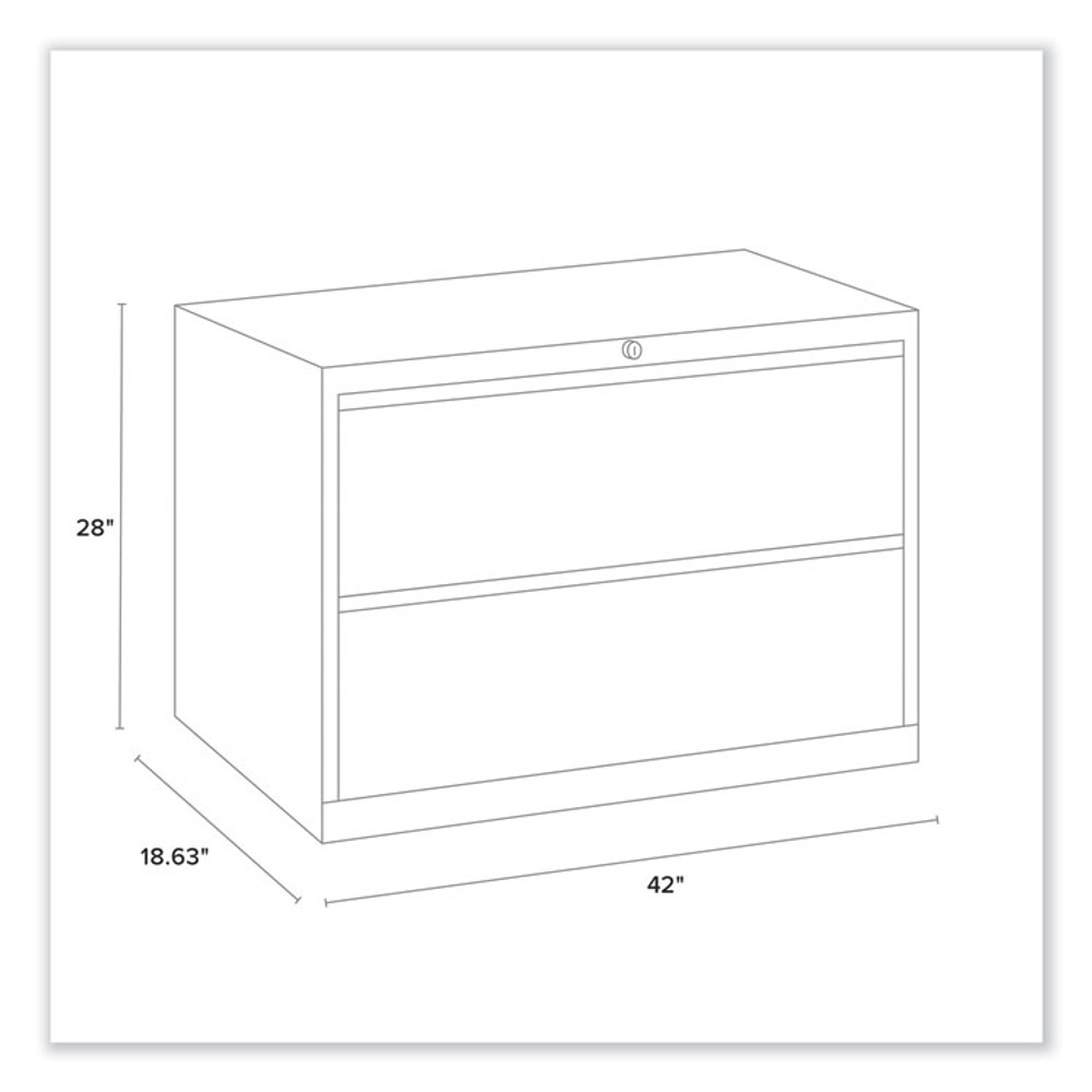 ALERA HLF4229CC Lateral File, 2 Legal/Letter-Size File Drawers, Charcoal, 42" x 18.63" x 28"