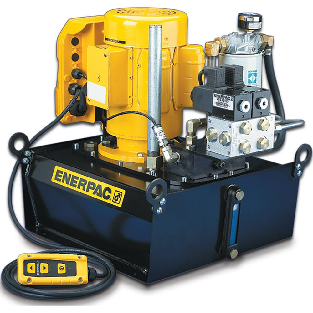 Enerpac ZE3410SB Power Hydraulic Pumps & Jacks; Type: Electric Hydraulic Pump ; 1st Stage Pressure Rating: 10000psi ; 2nd Stage Pressure Rating: 10000psi ; Pressure Rating (psi): 10000 ; Oil Capacity: 2.5 gal ; Actuation: Double Acting