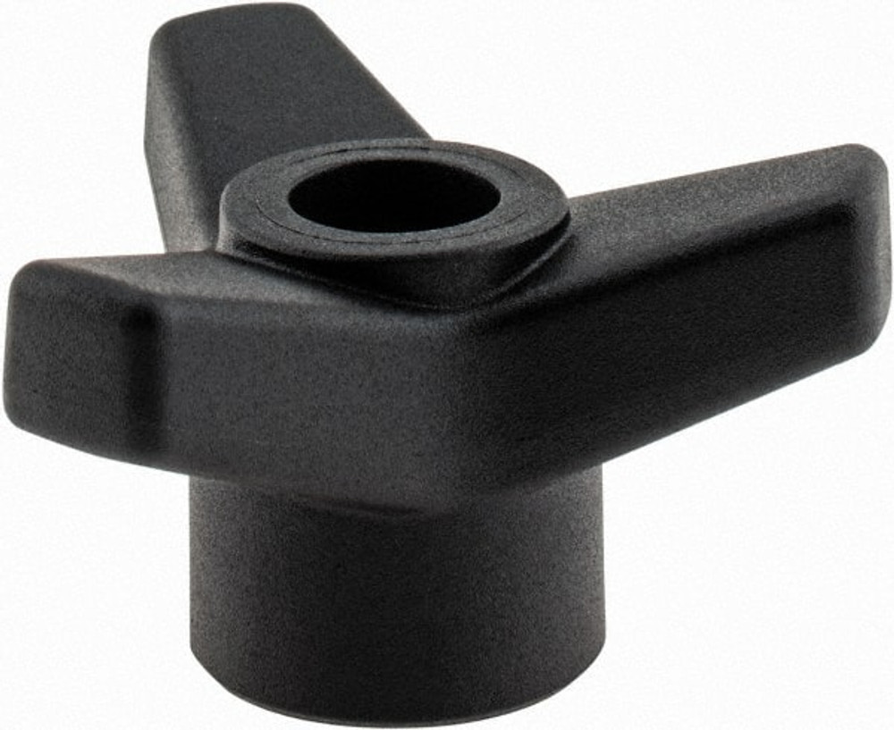 Elesa 965591 1-3/4" Head Diam, 1/4-20 Hole, 1" High, Glass Fibre Reinforced Technopolymer 3 Arm Knob