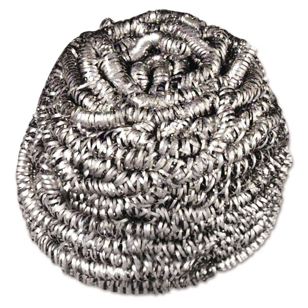 3M/COMMERCIAL TAPE DIV. Scotch-Brite® 19084 Stainless Steel Scrubber, Silver, 12/Carton