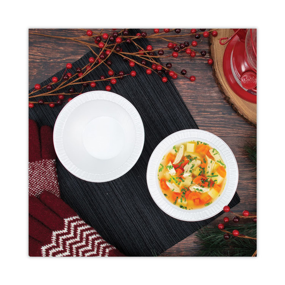 DART 12BWWC Concorde Non-Laminated Foam Bowl, 12 oz, White, 125/Pack, 8 Packs/Carton