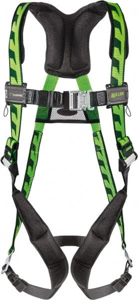 Miller AC-QC/S/MGN Fall Protection Harnesses: 400 Lb, AirCore Single D-ring Style, Size Small & Medium, Polyester