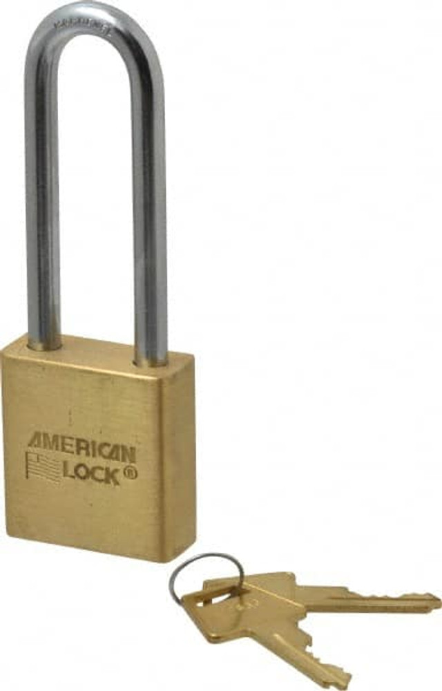 American Lock A5570 Padlock: Brass & Steel, Keyed Different, 1-3/4" Wide