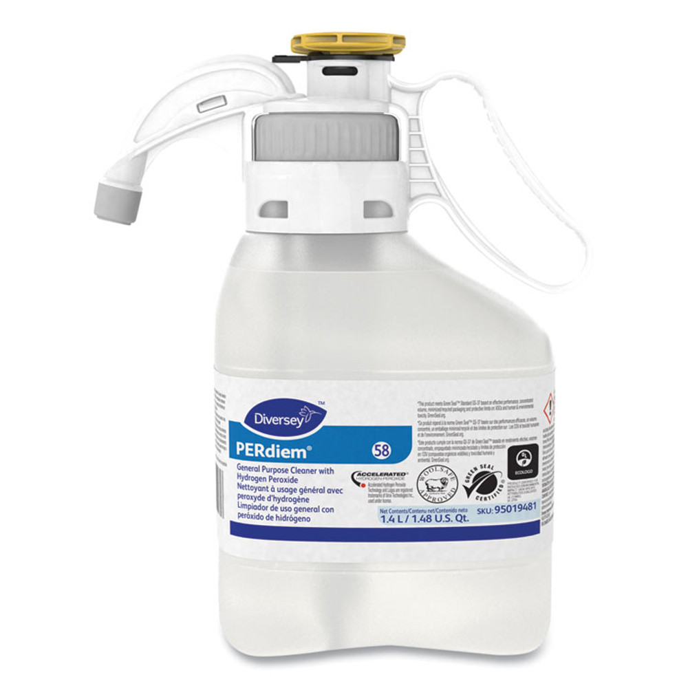 DIVERSEY 95019481 PERdiem Concentrated General Cleaner with Hydrogen Peroxide, 47.34 oz, Bottle, 2/Carton