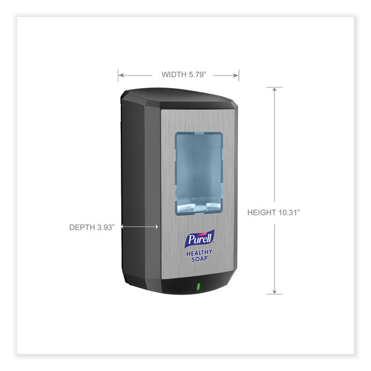 GO-JO INDUSTRIES PURELL® 653401 CS6 Soap Touch-Free Dispenser, 1,200 mL, 4.88 x 8.8 x 11.38, Graphite