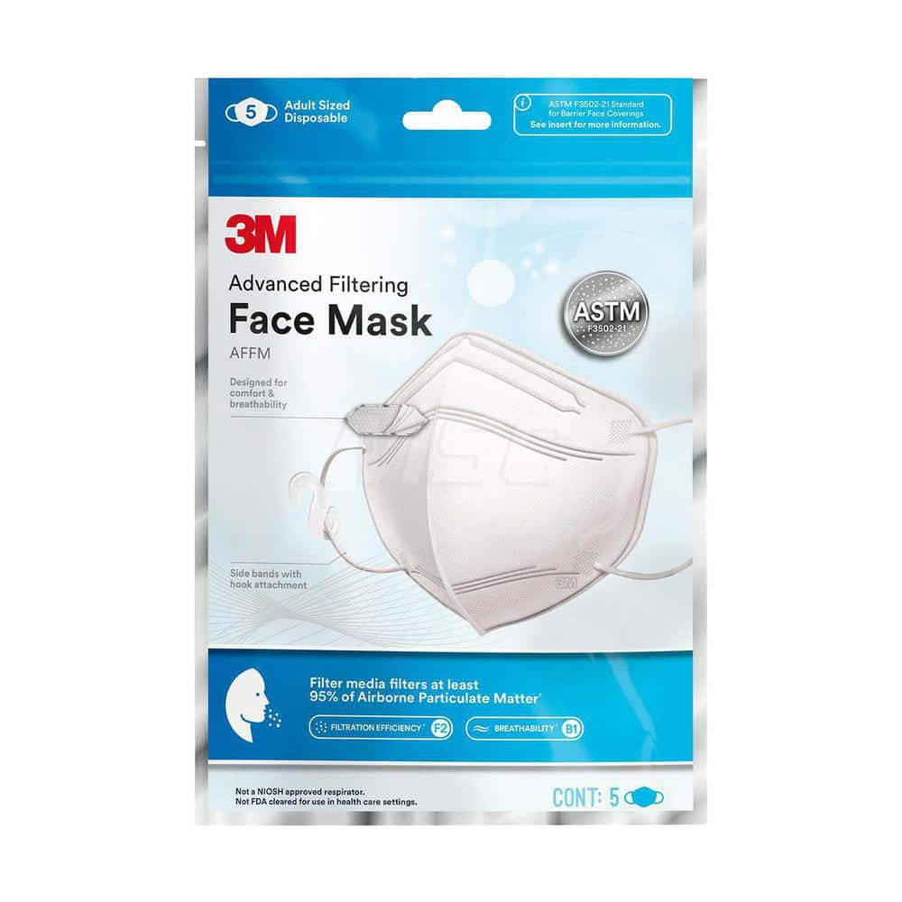 3M Disposable Face Mask: Contains Nose Clip, Size Adult 7100252758