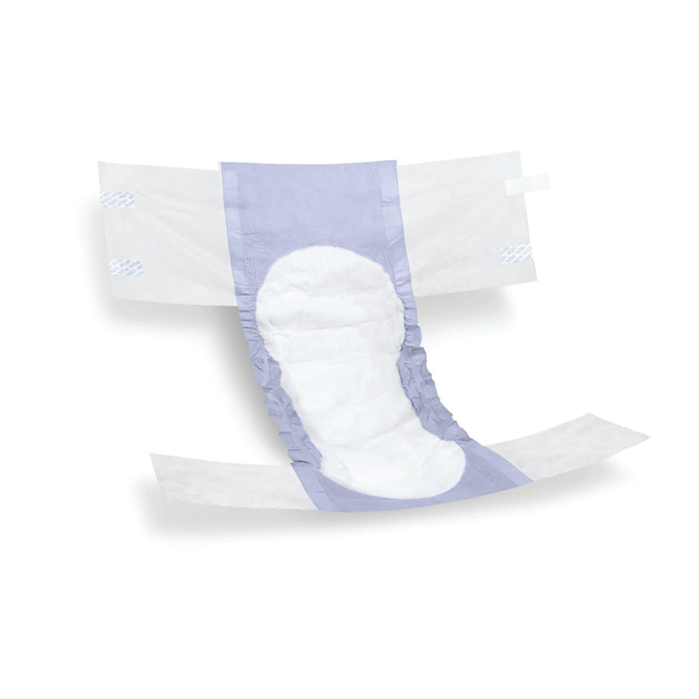 MEDLINE INDUSTRIES, INC. FitRight FITEXTRARG  Extra Disposable Briefs, Regular, Blue/White, 20 Briefs Per Bag, Case Of 4 Bags