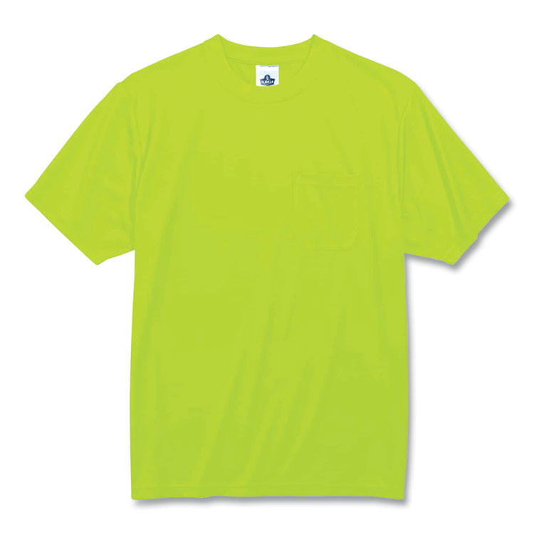 TENACIOUS HOLDINGS, INC. ergodyne® 21559 GloWear 8089 Non-Certified Hi-Vis T-Shirt, Polyester, 5X-Large, Lime