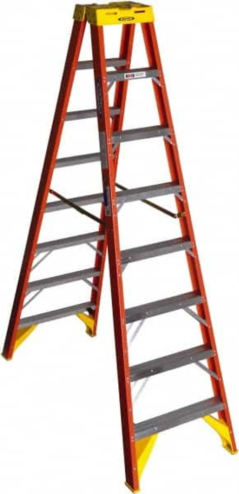 Werner T6208 7-Step Fiberglass Step Ladder: Type IA, 8' High