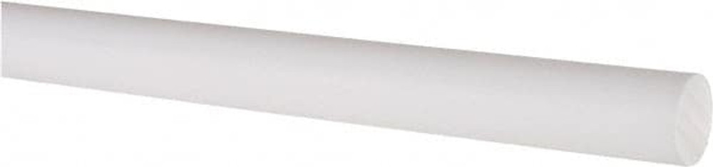 Value Collection 5503135 Plastic Rod: Polytetrafluroethylene, 5' Long, 5/8" Dia, White