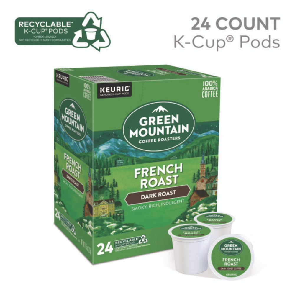 KEURIG DR PEPPER Green Mountain Coffee® 6694 French Roast Coffee K-Cups, 24/Box