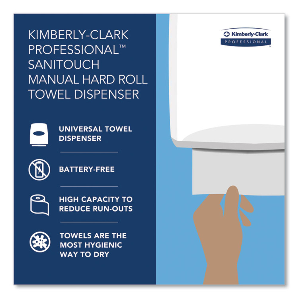 KIMBERLY CLARK Kimberly-Clark Professional* 09990 Sanitouch Hard Roll Towel Disp, 12.63 x 10.2 x 16.13, Smoke