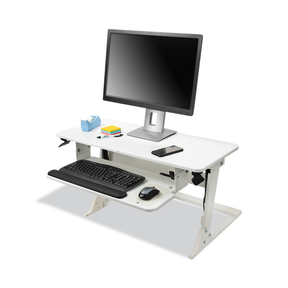 3M/COMMERCIAL TAPE DIV. SD60W Precision Standing Desk, 35.4" x 23.2" x 6.2" to 20", White