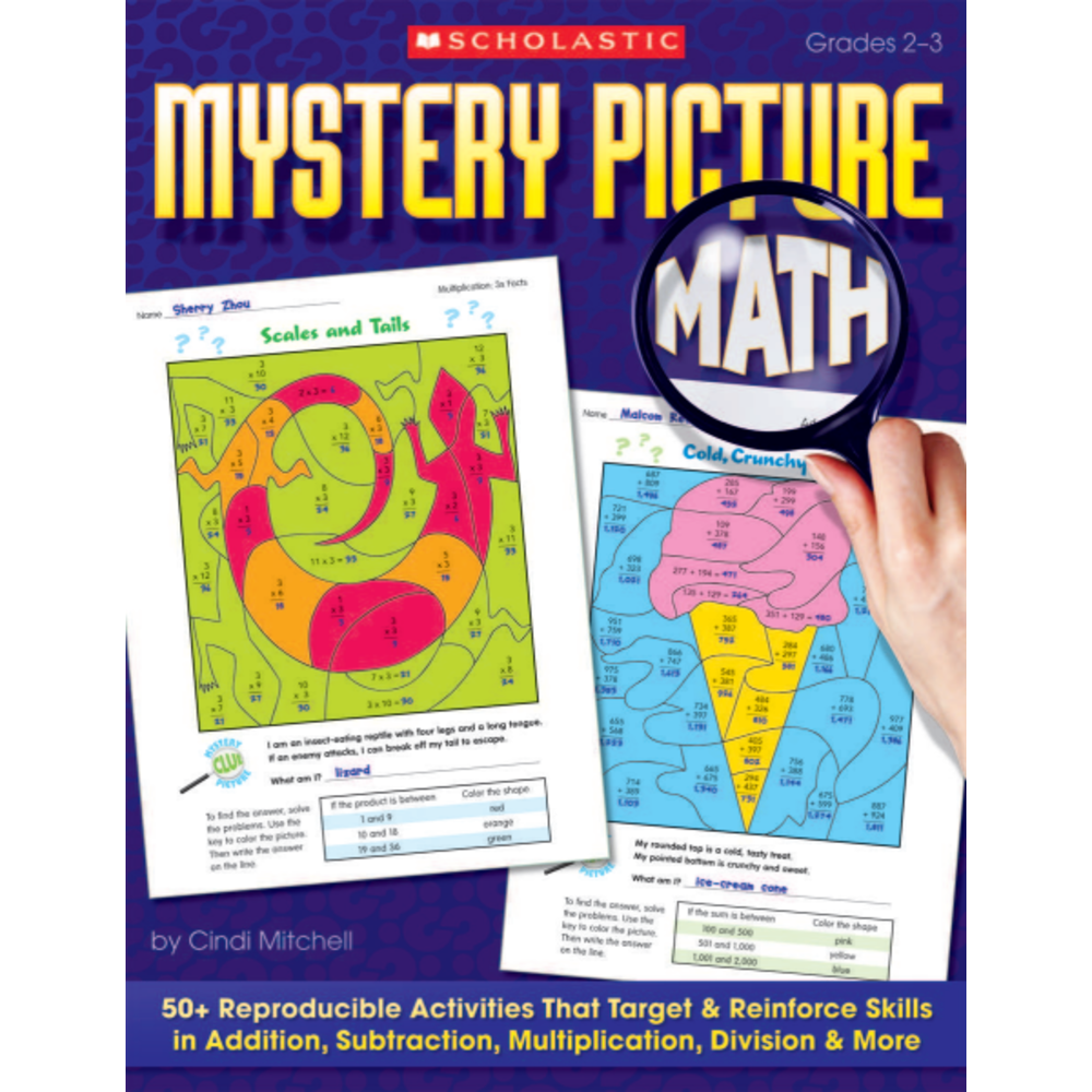 SCHOLASTIC INC Scholastic 9780439449892  Mystery Picture Math, 64 Pages (32 Sheets)