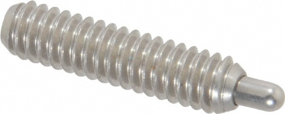 Vlier SSPH55N Threaded Spring Plunger: 1/4-20, 1" Thread Length, 0.118" Dia, 3/16" Projection