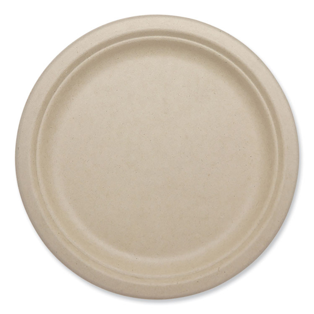 WORLD CENTRIC PLSCU9LFP Fiber Plates, Paper, 9.1" dia, Natural, 1,000/Carton