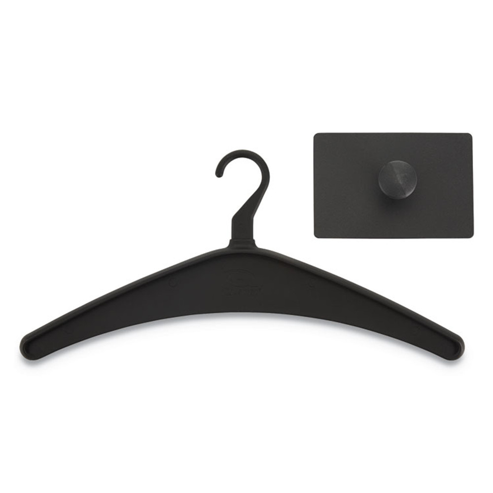 QUARTET MFG. 2015M Magnetic Coat Hook with Heavy-Duty Hanger, Metal Hook, Black