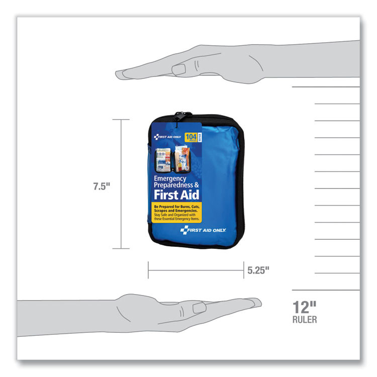 FIRST AID ONLY, INC. PhysiciansCare® by 90168 Soft-Sided First Aid and Emergency Kit, 104 Pieces, Soft Fabric Case