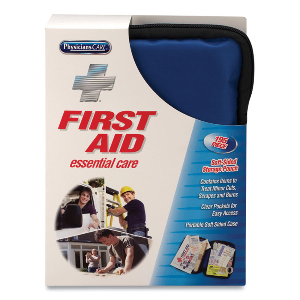 FIRST AID ONLY, INC. PhysiciansCare® by 90167 Soft-Sided First Aid Kit for up to 25 People, 195 Pieces, Soft Fabric Case