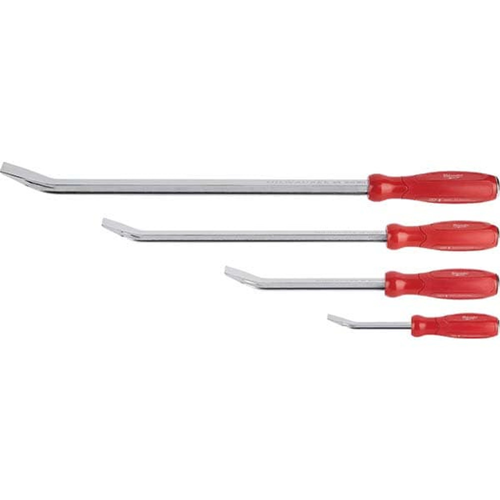 Milwaukee Tool 48-22-9214 Pry Bar Sets; Set Type: Prybar ; Tip Type: Chisel ; Material: All Metal Core ; Includes: 12 in Pry Bar; 18 in Pry Bar; 24 in Pry Bar; 8 in Pry Bar ; Number Of Pieces: 4.000 ; Number Of Pieces: 4