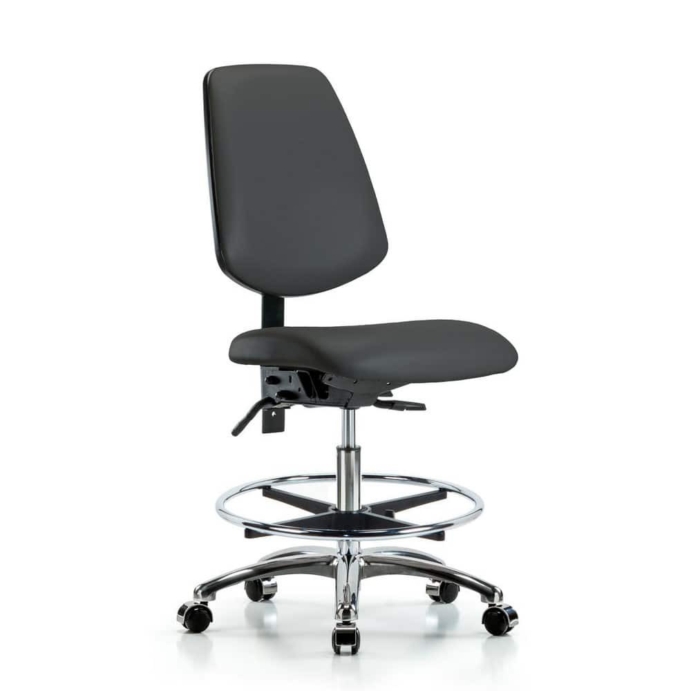 Blue Ridge Ergonomics MSC49110 Task Chair: Vinyl, Charcoal