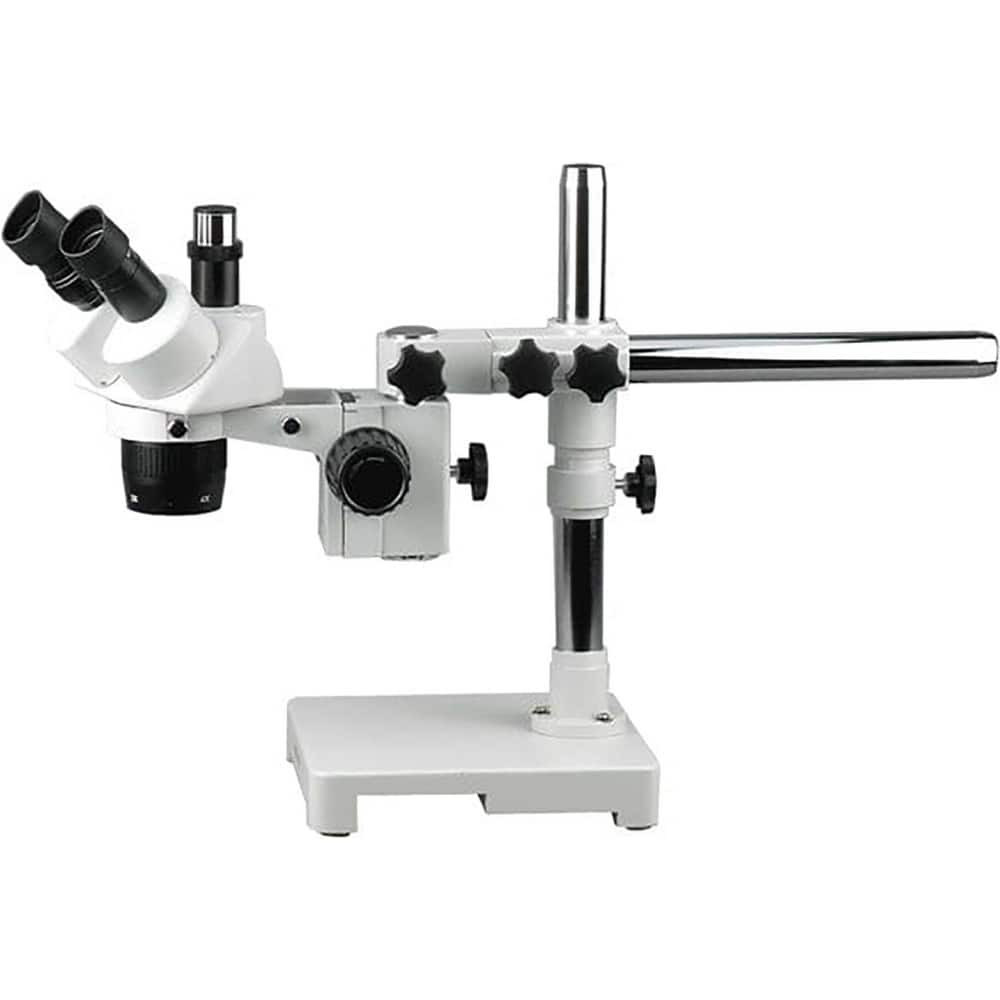 AmScope SW-3T13X Microscopes; Microscope Type: Stereo ; Eyepiece Type: Trinocular ; Arm Type: Boom Stand; Single Arm ; Image Direction: Upright ; Eyepiece Magnification: 10x