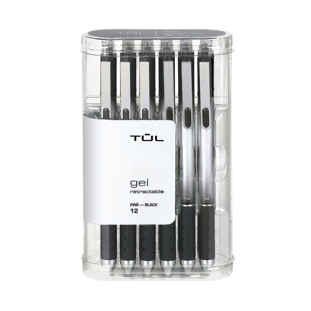 Jot down notes or work on creative pieces with these retractable TUL gel pens. The smooth ink flow and resistance to smearing and fading helps ensure each line can be read.  Smooth-flowing ink promotes balanced, precision writing.  Textured grip provides a comfortable feel and control.  Stainless-steel clip allows simple attachment to a shirt pocket or notebook.  Designed to resist fading and smearing, so your writing holds up over time.