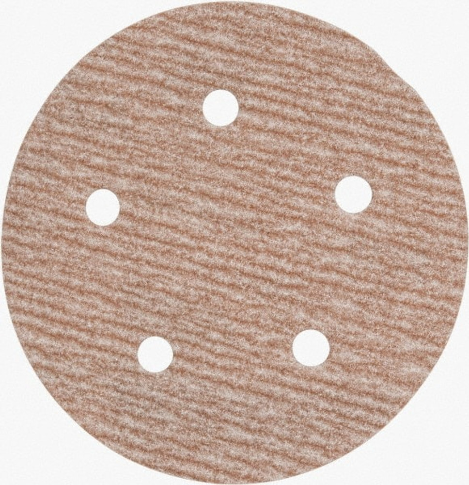 Norton 66261131577 Hook & Loop Disc: 5" Disc Dia, 240 Grit, Coated, Aluminum Oxide